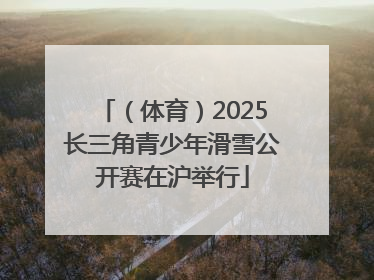 （体育）2025长三角青少年滑雪公开赛在沪举行