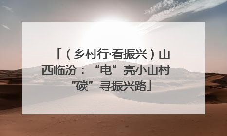 （乡村行·看振兴）山西临汾：“电”亮小山村 “碳”寻振兴路