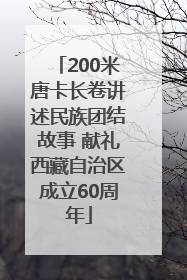 200米唐卡长卷讲述民族团结故事 献礼西藏自治区成立60周年