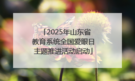 2025年山东省教育系统全国爱眼日主题推进活动启动