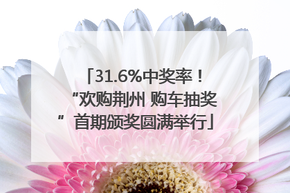 31.6%中奖率！“欢购荆州 购车抽奖”首期颁奖圆满举行