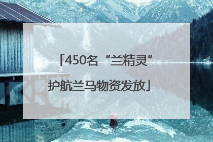 450名“兰精灵”护航兰马物资发放