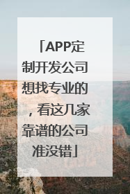 APP定制开发公司想找专业的，看这几家靠谱的公司准没错