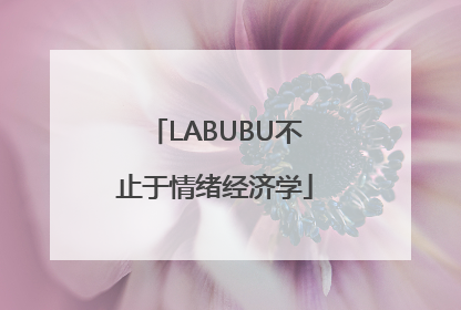 LABUBU不止于情绪经济学